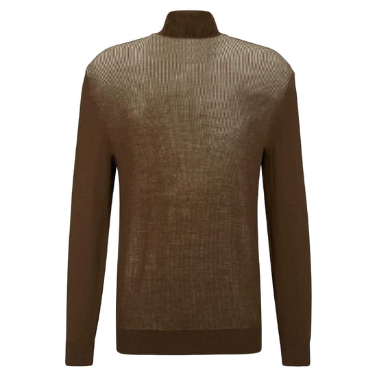 Boss Heren Funnel Neck Regular Sweater Top (Groen) - Image 2