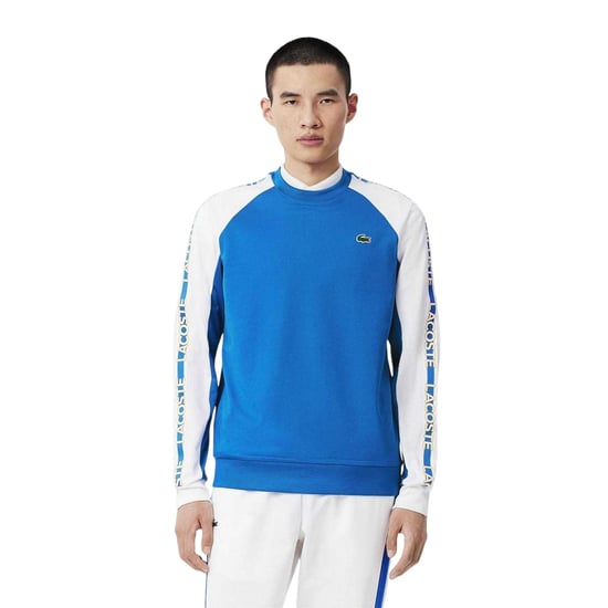 Lacoste Heren-sweatshirt met kleurblokken en strepen (Blauw/Wit) - Image 1