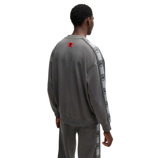Hugo Heren-sweatshirt van katoen met 'Red Label'-logo (Grijs) - Image 2