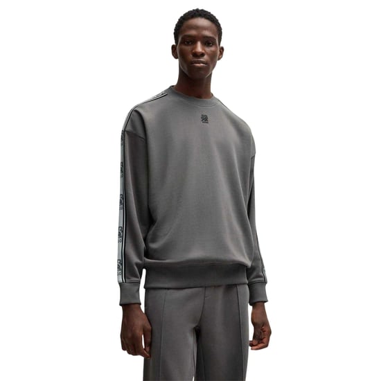 Hugo Heren-sweatshirt van katoen met 'Red Label'-logo (Grijs) - Image 3