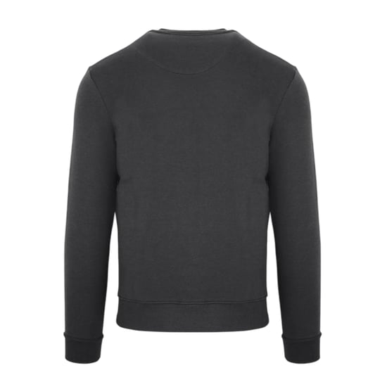 Aquascutum Mens Lettering Crew Neck Sweatshirt (Antracite) - Image 2
