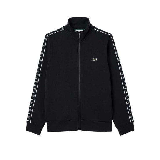 Lacoste Mens Stripe Full Zip Sweatshirt (Black) - Image 1