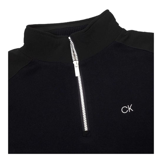Calvin Klein Heren Geborduurd Logo Raglan Sweatshirt met Ritssluiting (Marine) - Image 3