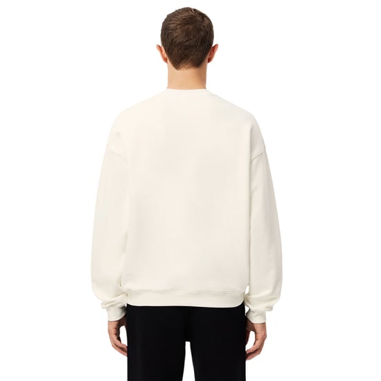 Lacoste Mens Embroidered Logo Drop Shoulder Sweatshirt (White) - Image 3