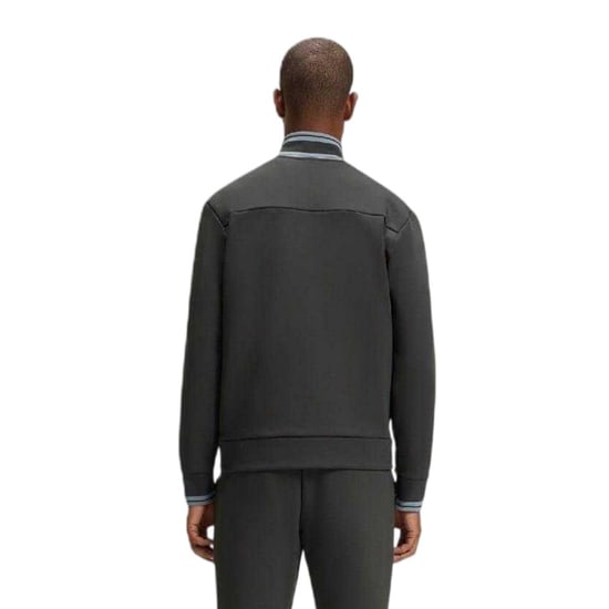 Boss Långärmad träningsjacka med broderad logotyp för herrar (Mörkgrå) - Image 3