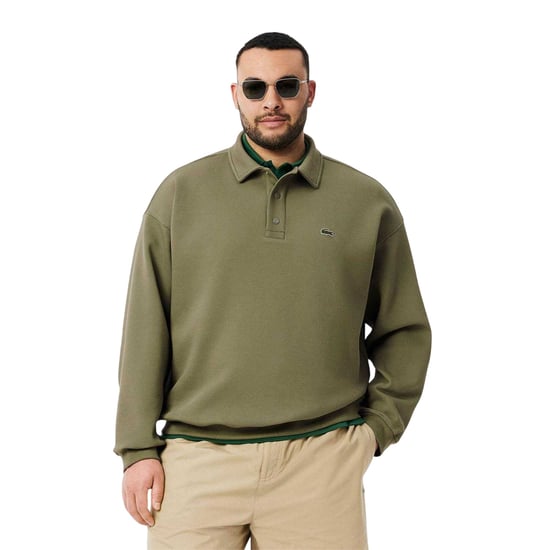 Lacoste Heren Piqué Losjes Polo Sweatshirt (Groen) - Image 1
