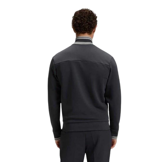 Boss Långärmad träningsjacka med broderad logotyp för herrar (Mörkblå) - Image 3