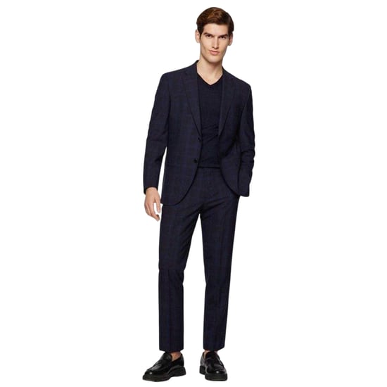 Boss Mens Knitted Regular Formal Pullover (Dark Blue) - Image 3