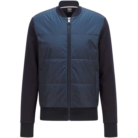 Boss Mens Skiles Padded Hybrid Jacket (Navy) - Image 1