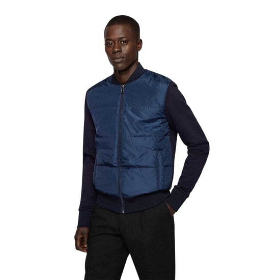 Boss Mens Skiles Padded Hybrid Jacket (Navy) - Image 3