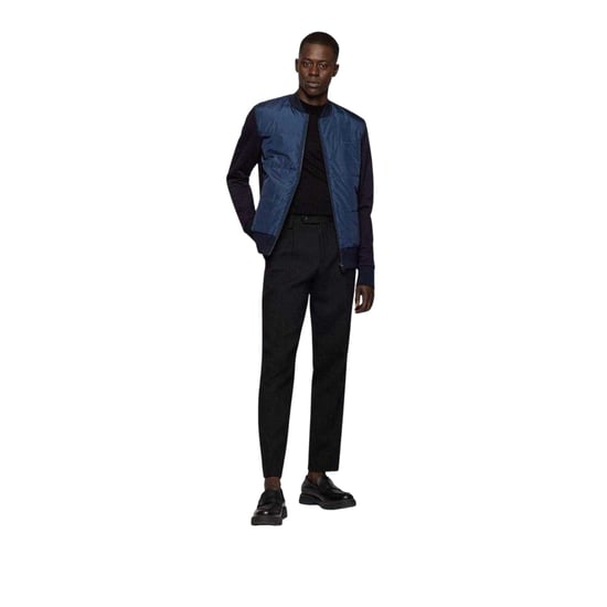 Boss Mens Skiles Padded Hybrid Jacket (Navy) - Image 4