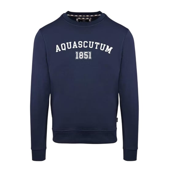 Aquascutum Mens Arched Logo Sweatshirt (Navy) - Image 1