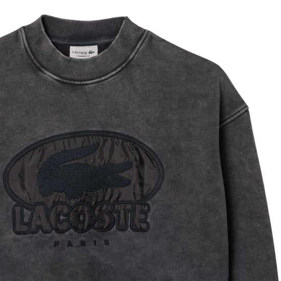 Lacoste Heren Sweatshirt met Geborduurd Logo (Zwart) - Image 4