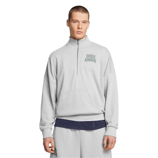 Under Armour Heren Icon Quarter Zip Relaxed Fit Sweatshirt (Grijs) - Image 1