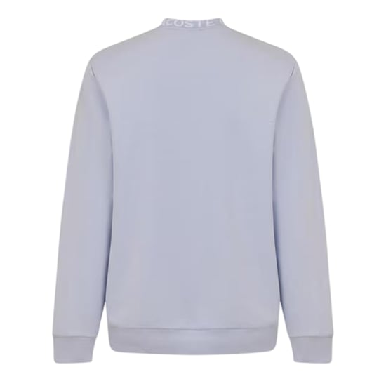 Lacoste Mens Lettering Crew Neck Sweatshirt (Light Blue) - Image 2