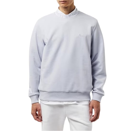 Lacoste Mens Lettering Crew Neck Sweatshirt (Light Blue) - Image 3