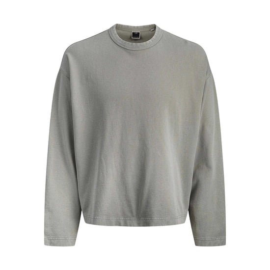 Jack And Jones Mens Athletic Club Ribbed Back Print Sweatshirt (Shadow) - Image 1