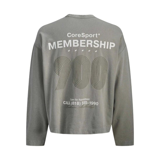 Jack And Jones Mens Athletic Club Ribbed Back Print Sweatshirt (Shadow) - Image 2
