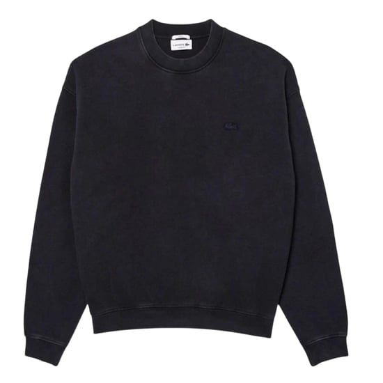 Lacoste Unisex Adult Washed Fleece Loose Fit Sweatshirt (Zwart) - Image 2