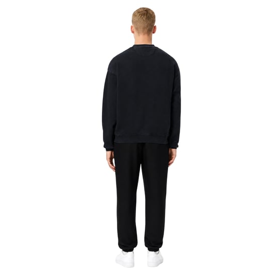 Lacoste Unisex Adult Washed Fleece Loose Fit Sweatshirt (Zwart) - Image 3