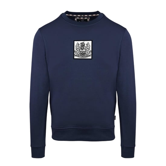 Aquascutum Ribbad Sweatshirt för herrar (Marinblått) - Image 1