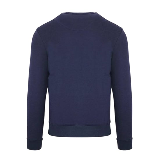 Aquascutum Heren Sweatshirt met Opschrift Crew Hals (Marine) - Image 2