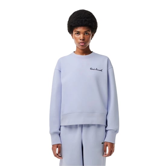 Lacoste Dames/Dames Belettering Relaxed Fit Sweatshirt (Blauw) - Image 1