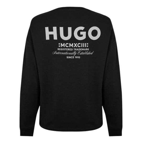 Hugo Heren Logo Sweatshirt (Zwart, Wit) - Image 2