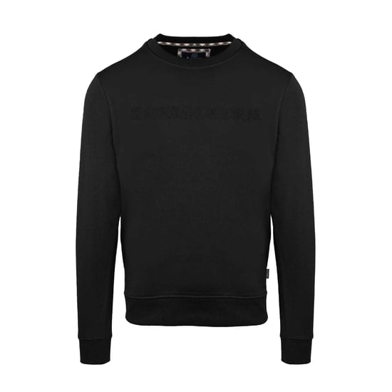 Aquascutum Heren Sweatshirt met geribde kraag (Zwart) - Image 1