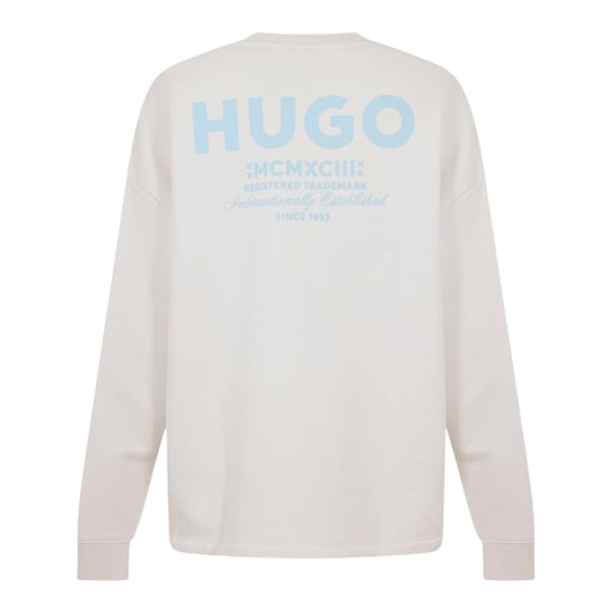 Hugo Heren Naviu Sweatshirt met rugprint (Wit) - Image 2