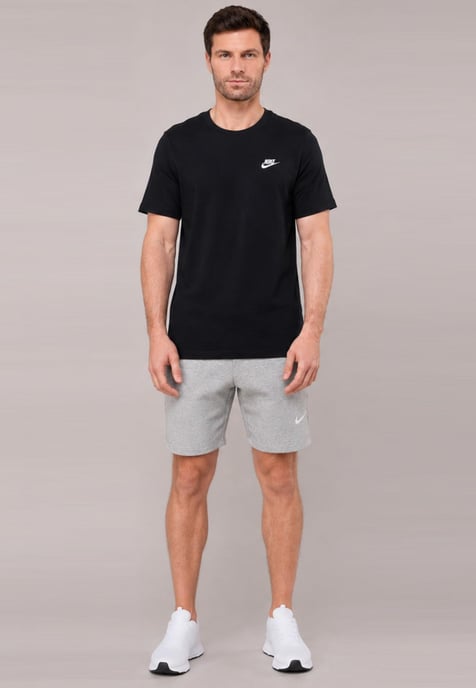 Nike Men's Black T-Shirt & Grey Shorts Set | Casual Sportswear Outfit - Image 1