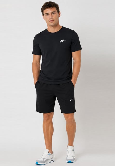 Nike Men's Black T-Shirt & Black Shorts Set | Casual Sportswear Outfit - Image 1