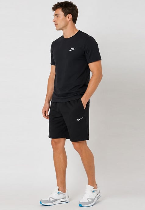 Nike Men's Black T-Shirt & Black Shorts Set | Casual Sportswear Outfit - Image 3