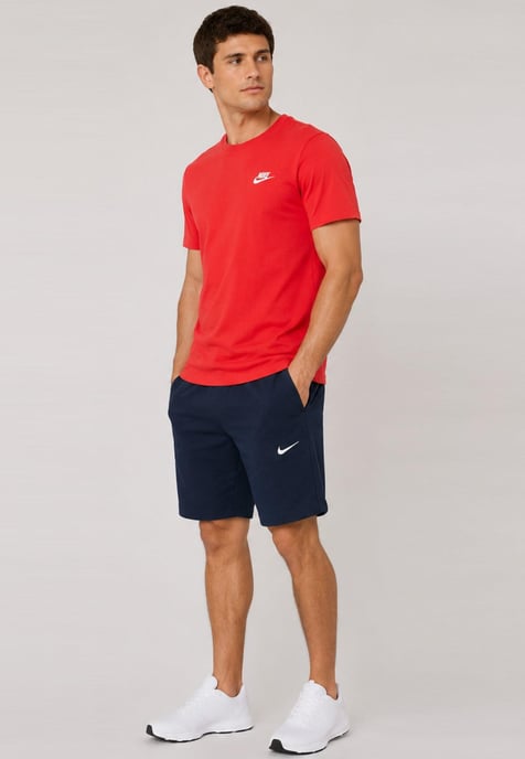 Nike Men's Red T-Shirt & Navy Shorts Set | Casual Sportswear Outfit - Image 3