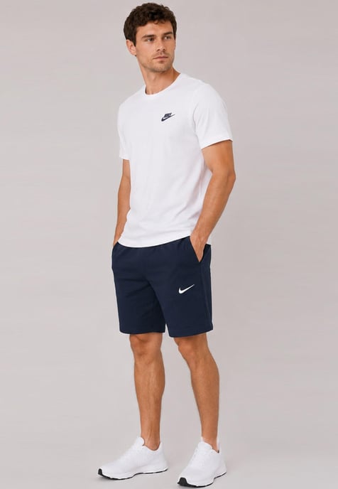 Nike Men's White T-Shirt & Navy Shorts Set | Casual Sportswear Outfit - Image 3
