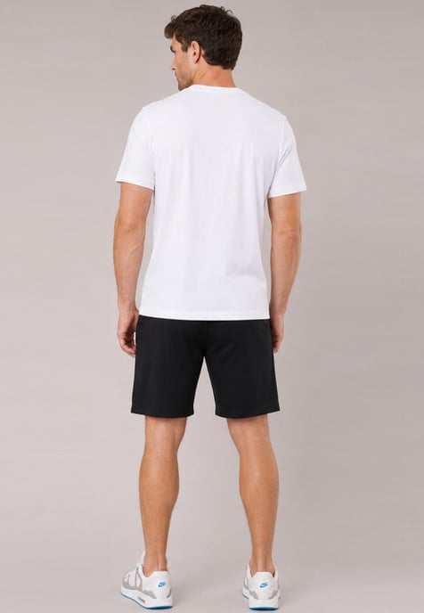 Nike Men's White T-Shirt & Black Shorts Set | Casual Sportswear Outfit - Image 2