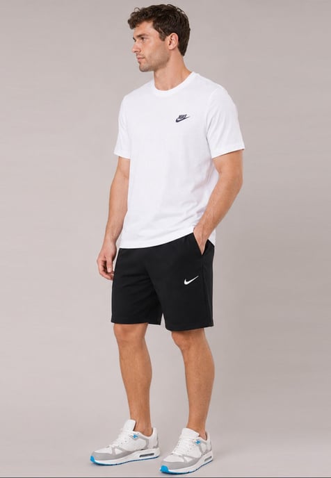 Nike Men's White T-Shirt & Black Shorts Set | Casual Sportswear Outfit - Image 3