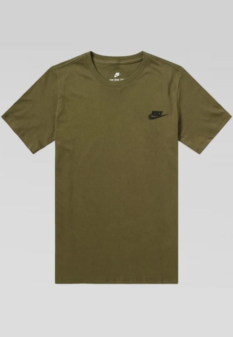 Nike Men's Olive T-Shirt & Black Shorts Set | Casual Sportswear Outfit - Image 4