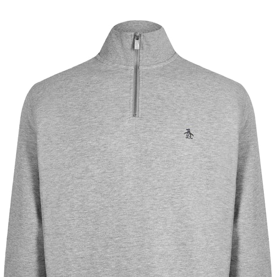 Original Penguin Heren Sticker Pete Sweatshirt met Ruches (Heide-Mergel) - Image 2