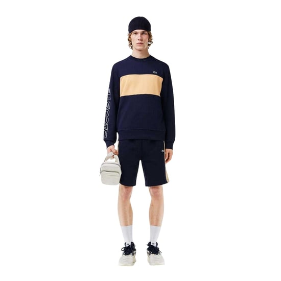 Lacoste Klassiek herensweatshirt met kleurblokken (Marine) - Image 3