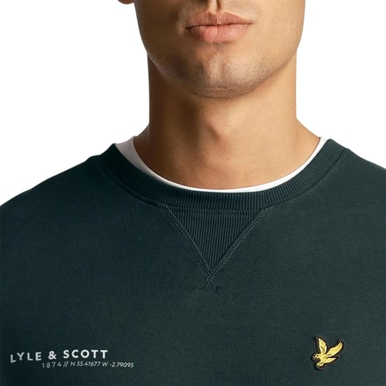 Lyle & Scott Heren Ordinate Logo Katoenen Sweatshirt (Groen) - Image 4