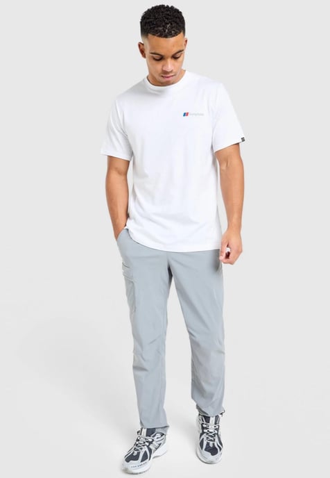 Berghaus Mens Threshold Peak T Shirt in White Green - Image 5