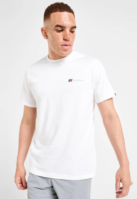 Berghaus Mens Threshold Peak T Shirt in White Blue - Image 2
