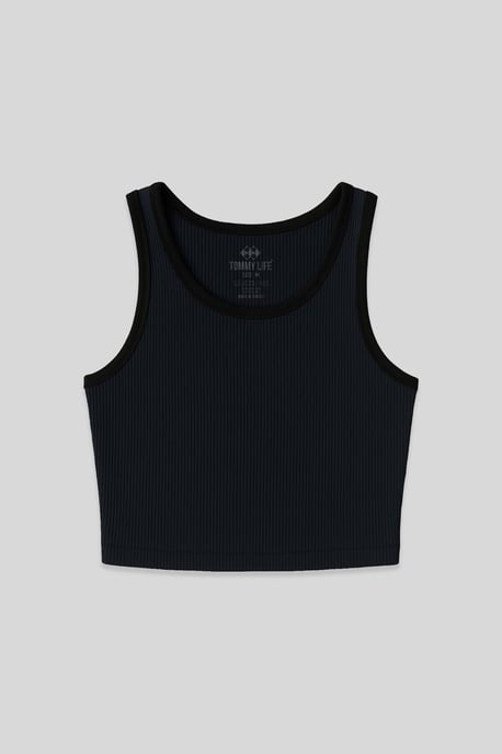 Ribbed Sleeveless Crop Top - Image 2