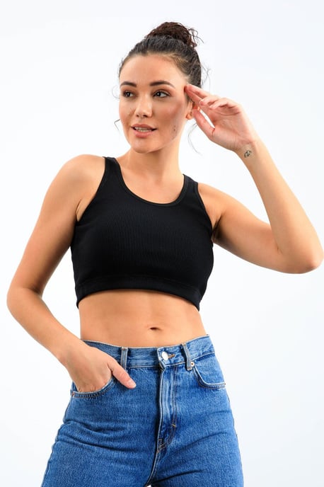 Ribbed Sleeveless Crop Top - Image 5
