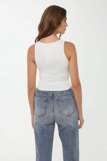 Basis Knop Gedetailleerde Crop Top - Image 6