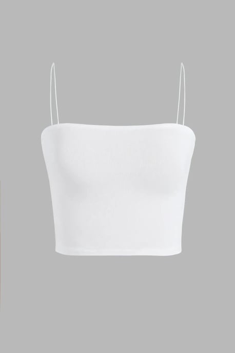 Rutig Krage Crop Top - Image 1