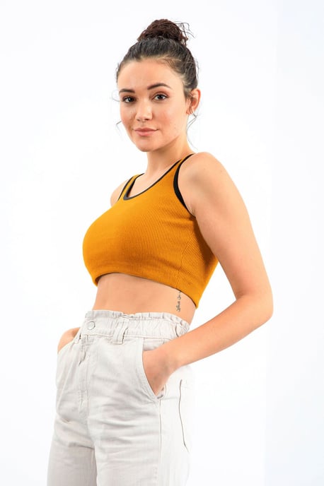 Ribbed Sleeveless Crop Top - Image 3