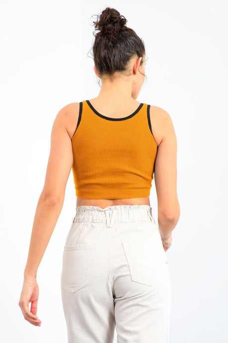 Ribbed Sleeveless Crop Top - Image 4