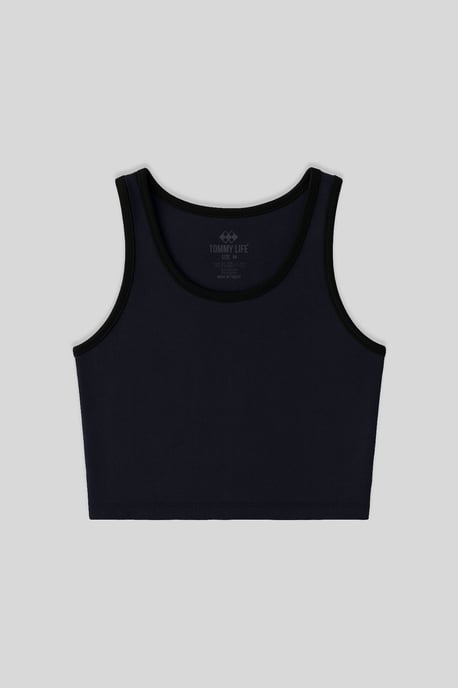 Geribbelde Mouwloze Crop Top - Image 1